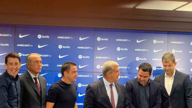 Presentación de la nueva estructura deportiva del Barça liderada por Deco