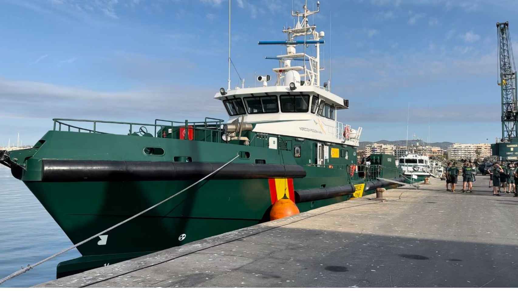 Imagen de los barcos de la Guardia Civil en el Puerto de Vilanova