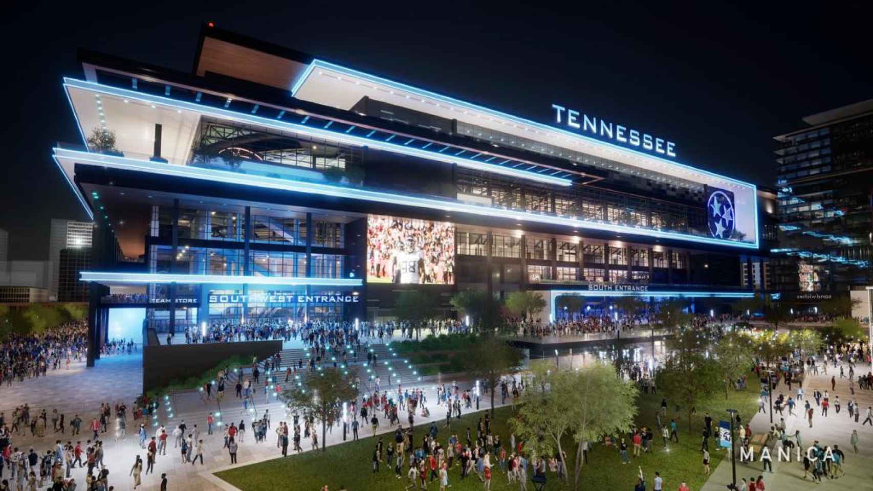 Así será el nuevo estadio de fútbol americano de los Titans de Tennessee TURNER