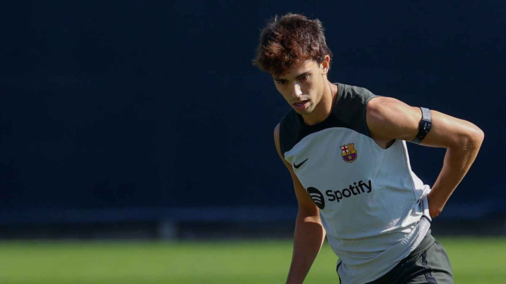 Joao Félix, durante un entrenamiento con el FC Barcelona