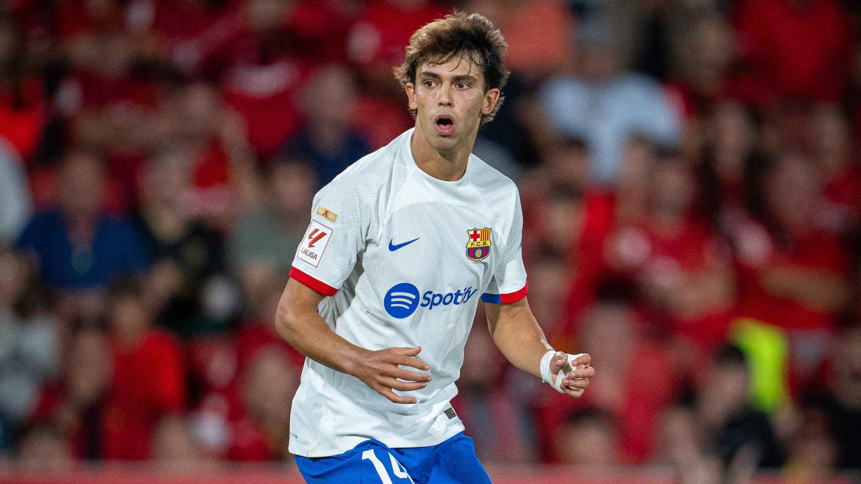 Joao Félix, durante el rocoso partido del Mallorca-Barça