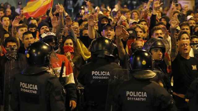 Una manifestación de extrema derecha en Barcelona