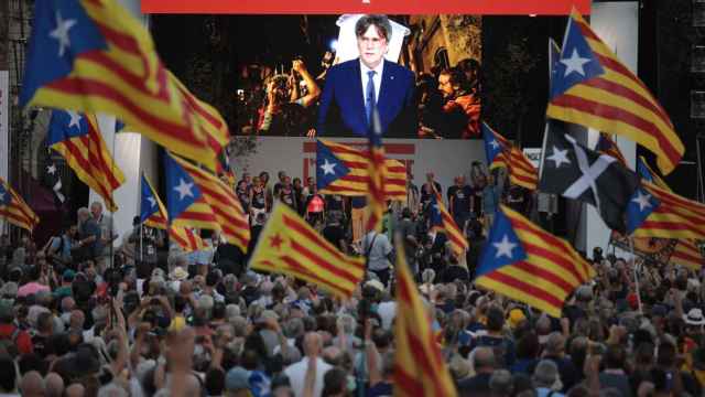 El expresidente de la Generalitat Carles Puigdemont, en el sexto aniversario del 1-O