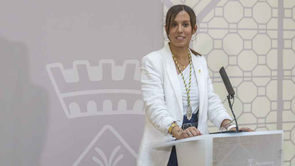 La alcaldesa de Sabadell, Marta Farrés, en el pleno de constitución del Ayuntamiento