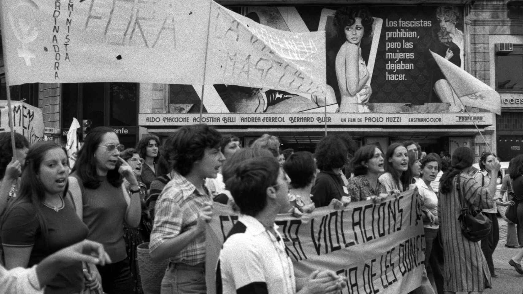Manifestacion contra la violacion y muerte de Antonia España en Sabadell, 1977