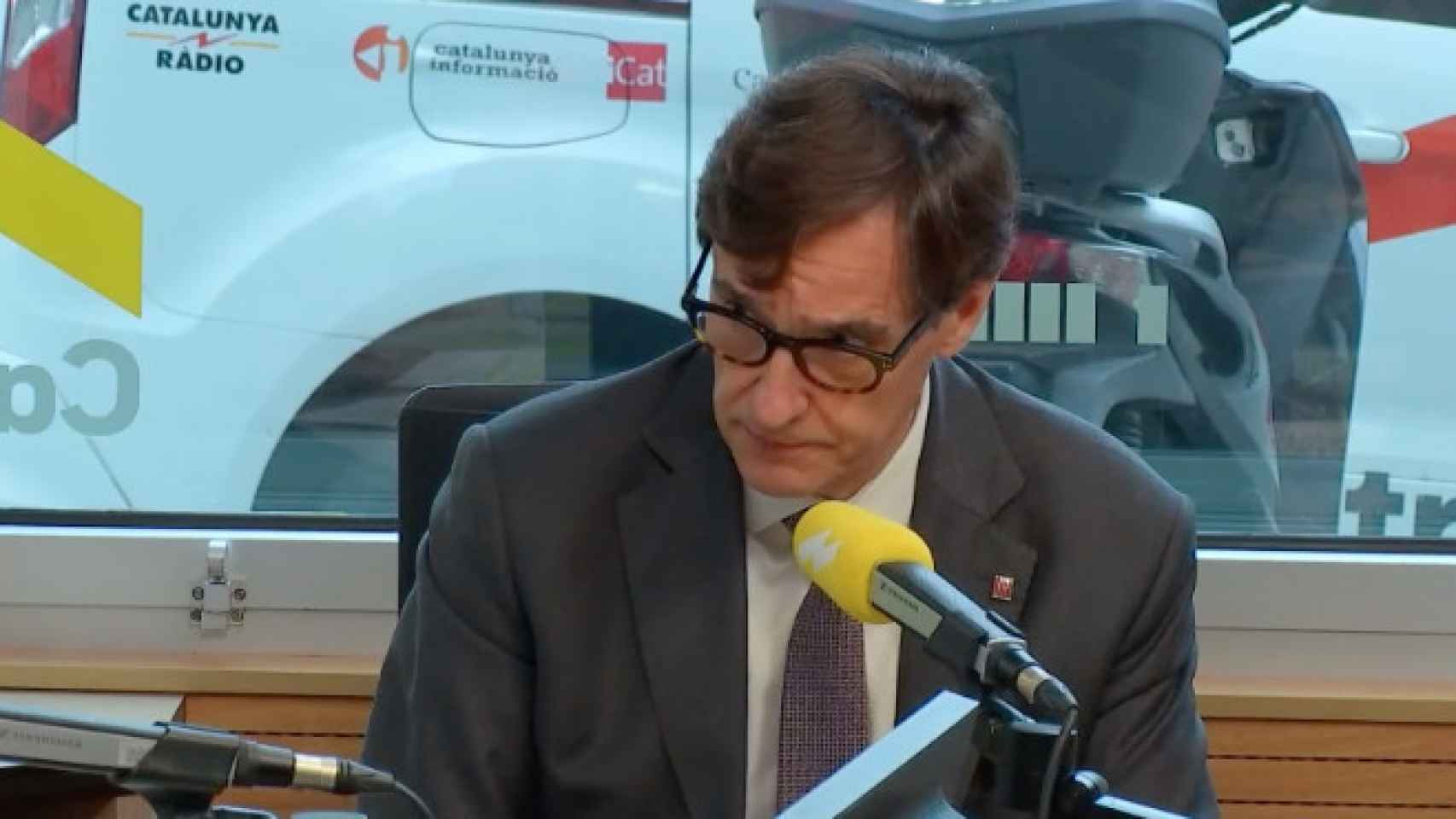 El líder del PSC, Salvador Illa, en Catalunya Ràdio este jueves