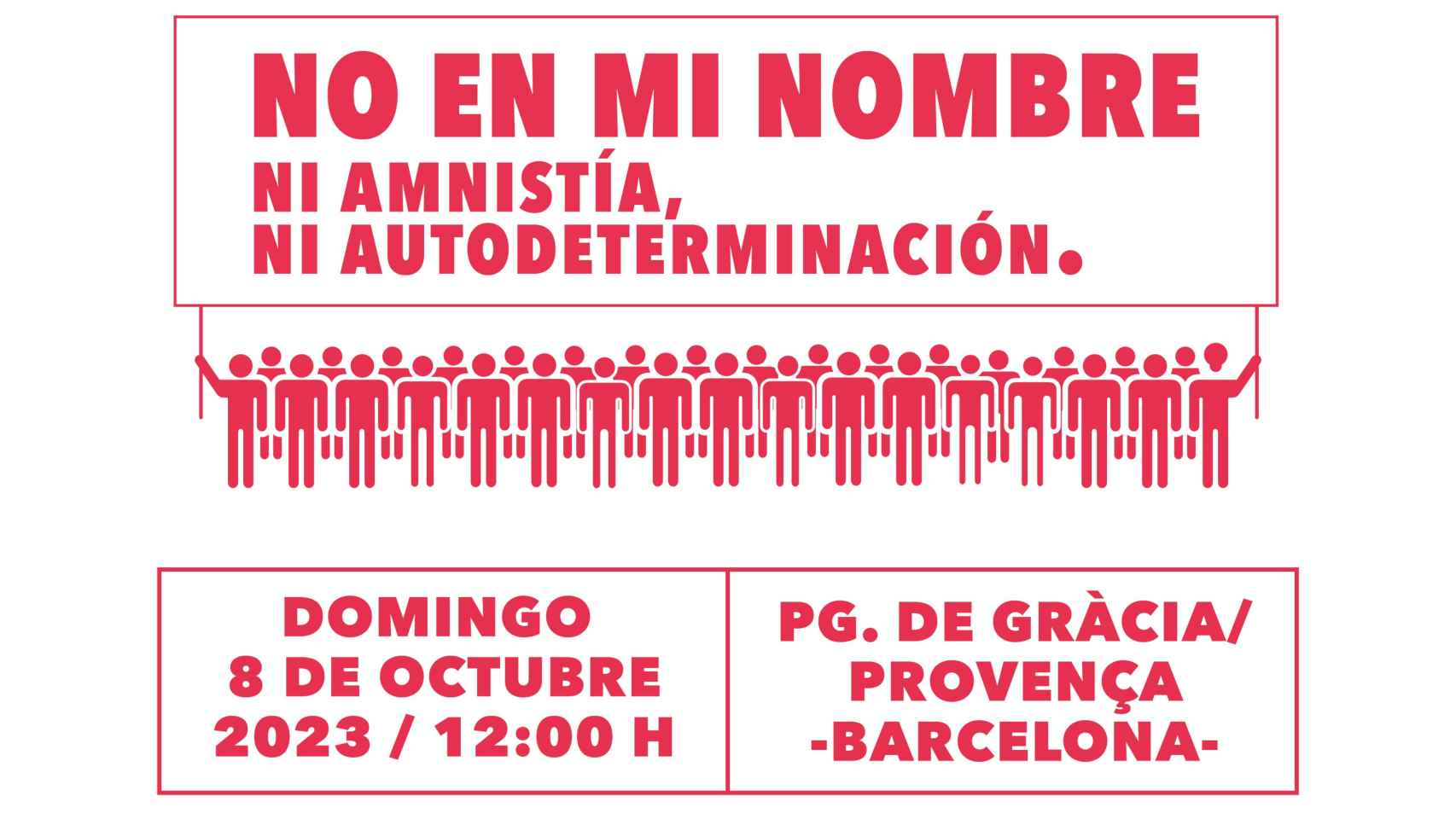 Manifestación de Sociedad Civil Catalana de este domingo, 8 de octubre