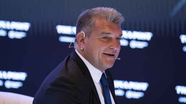 Joan Laporta, presidente del Barça, durante un acto