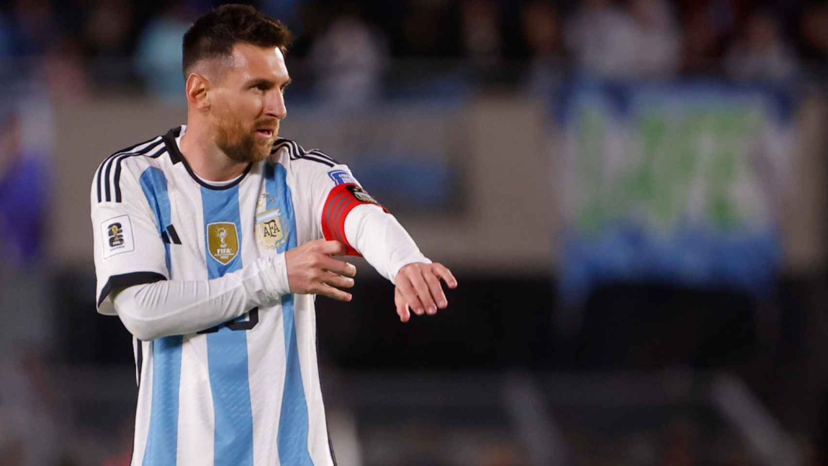 Leo Messi, durante el Argentina-Paraguay