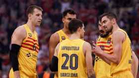 La conversación de los jugadores del Barça de basket en el partido contra el Olympiacos
