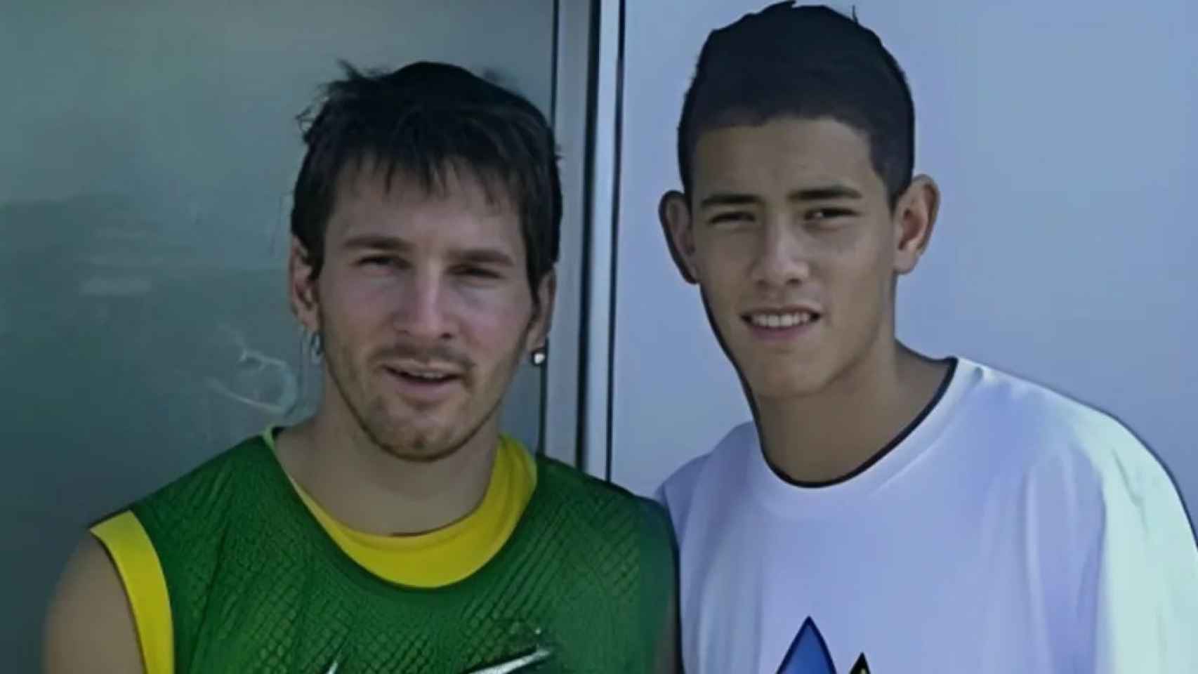 La foto que se tomaron Leo Messi y Antonio Sanabria en el Barça