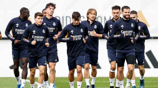 La sesión de entrenamiento del Real Madrid dirigido por Carlo Ancelotti
