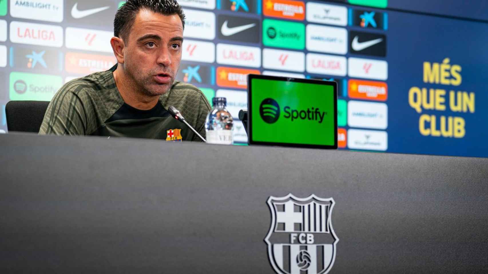 Xavi Hernández, en la rueda de prensa previa al Barça-Athletic Club