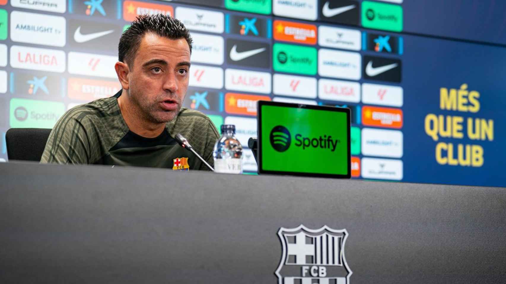 Xavi Hernández, en la rueda de prensa previa al Barça-Athletic Club