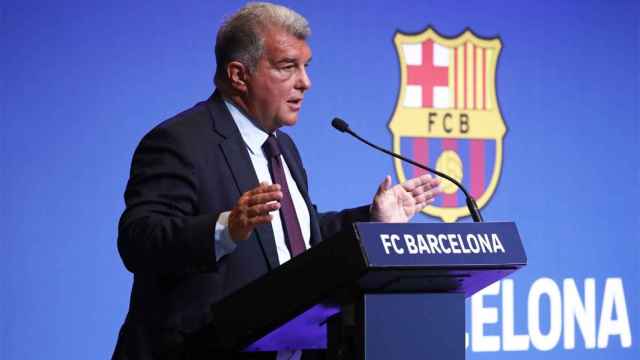 Joan Laporta, durante un acto oficial del FC Barcelona