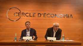 El presidente del Círculo de Economía, Jaume Guardiola, y el director general, Miquel Nadal