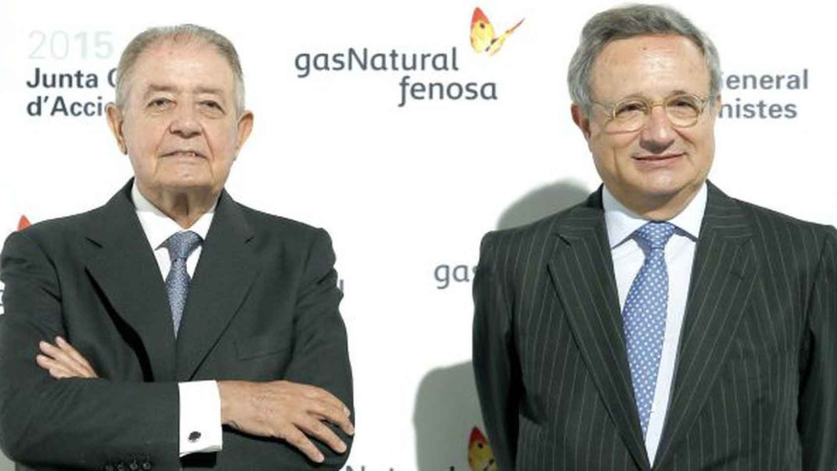 El desaparecido Salvador Gabarró junto a Rafael Villaseca en su etapa en Gas Natural