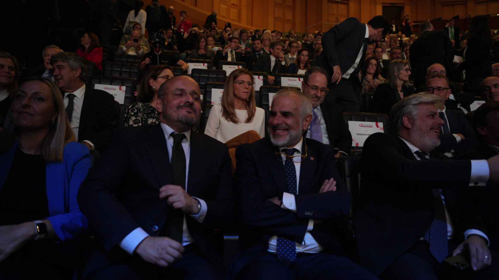 El presidente del PPC, Alejandro Fernández, y el líder de Cs en Cataluña, Carlos Carrizosa