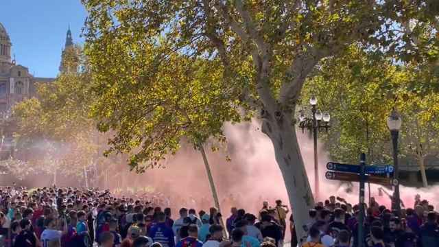 ¿Corteo de Boixos Nois? Vídeos del desfile radical antes del Barça-Madrid