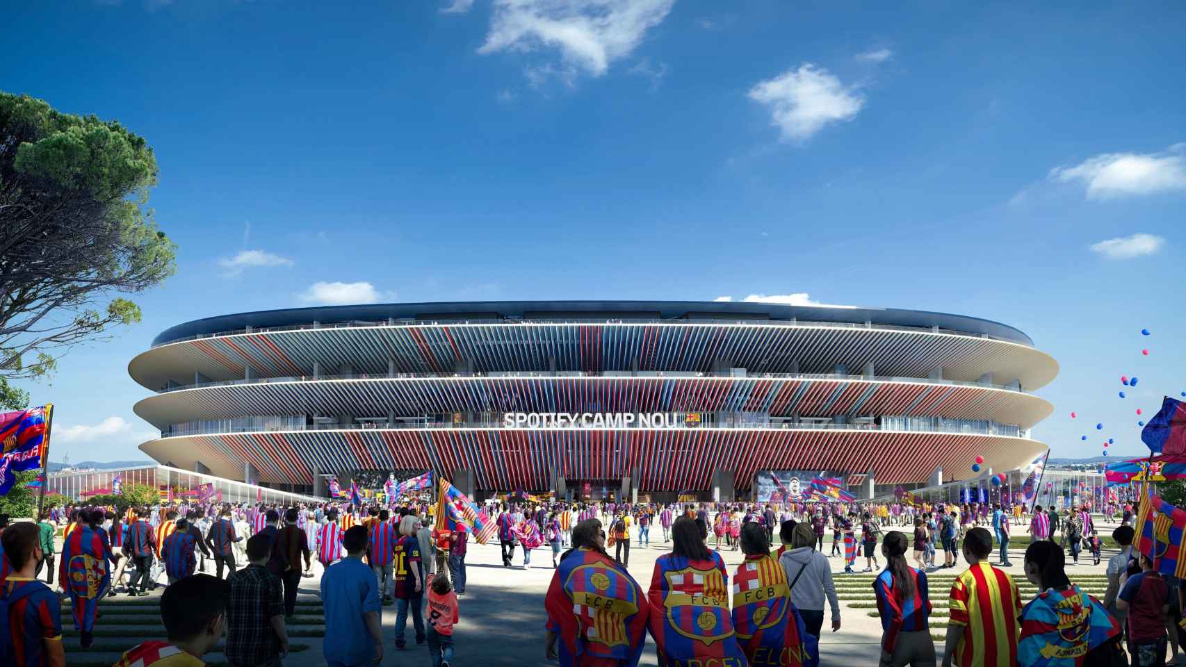 Proyección de cómo será el nuevo Spotify Camp Nou