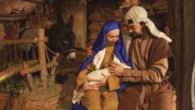 María, José y Jesús en el pesebre de Corbera