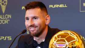 Leo Messi, en la rueda de prensa tras ganar el Balón de Oro