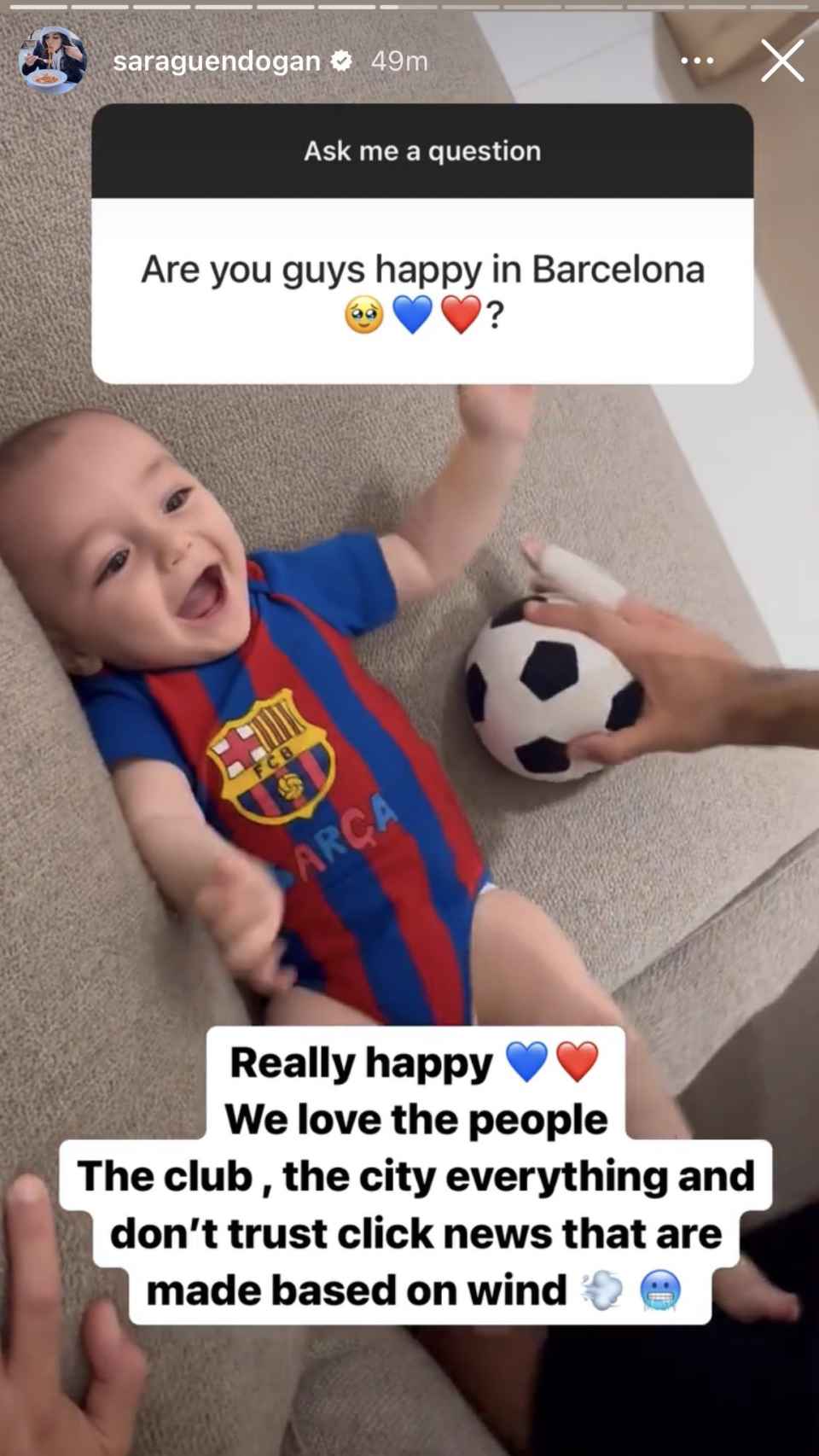 El mensaje de Sara Arfaoui a los rumores sobre el Barça