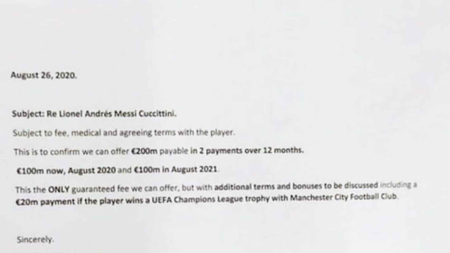 La presunta oferta del Manchester City a Leo Messi en 2021, desvelada por 'L'Illustré'