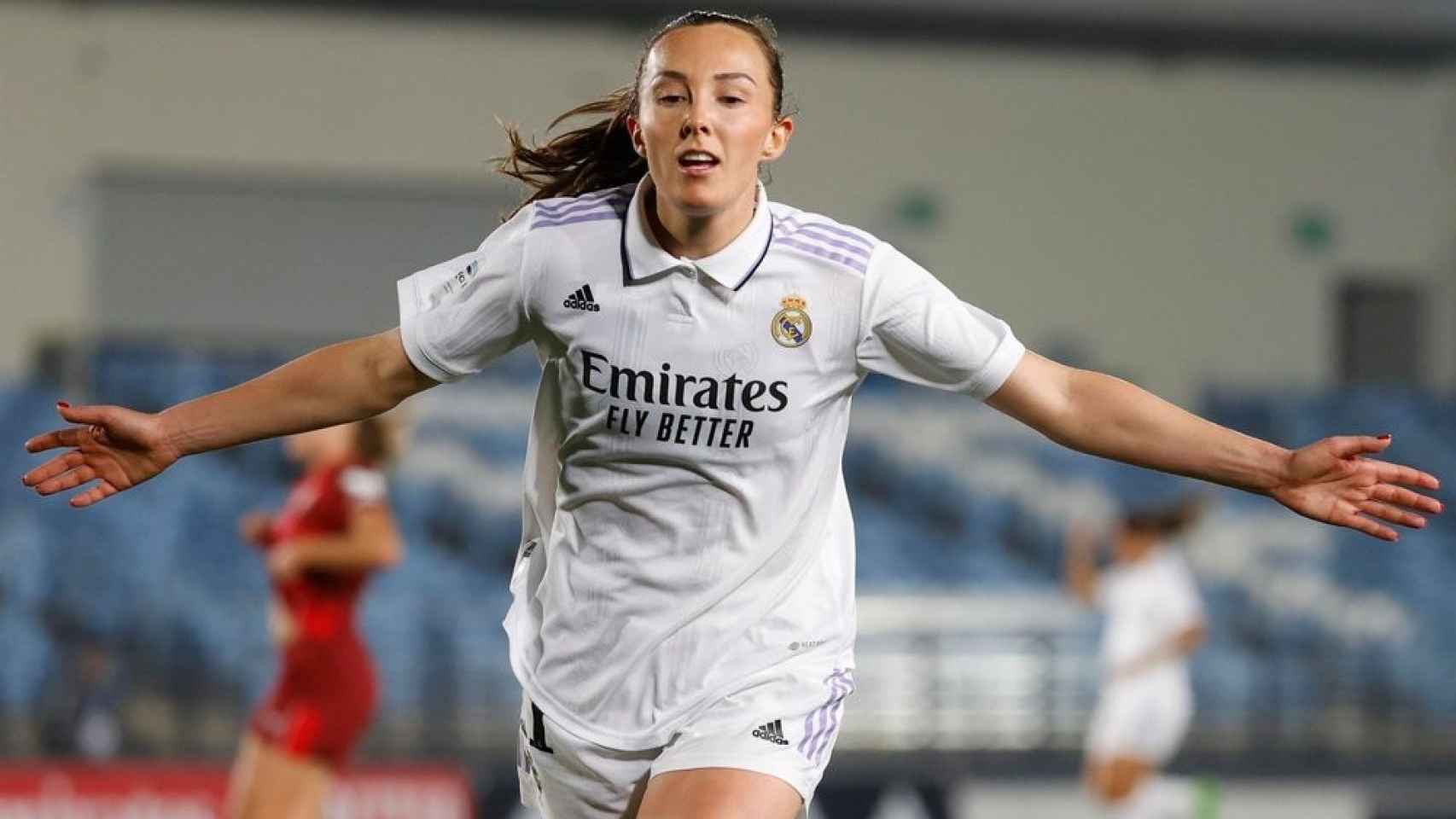 Caroline Weir celebra un gol con el Real Madrid
