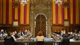 El cuerpo consular, en una reunión anterior en el Ayuntamiento de Barcelona