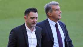 Xavi y Laporta, en la presentación oficial del técnico de Terrassa como entrenador del Barça