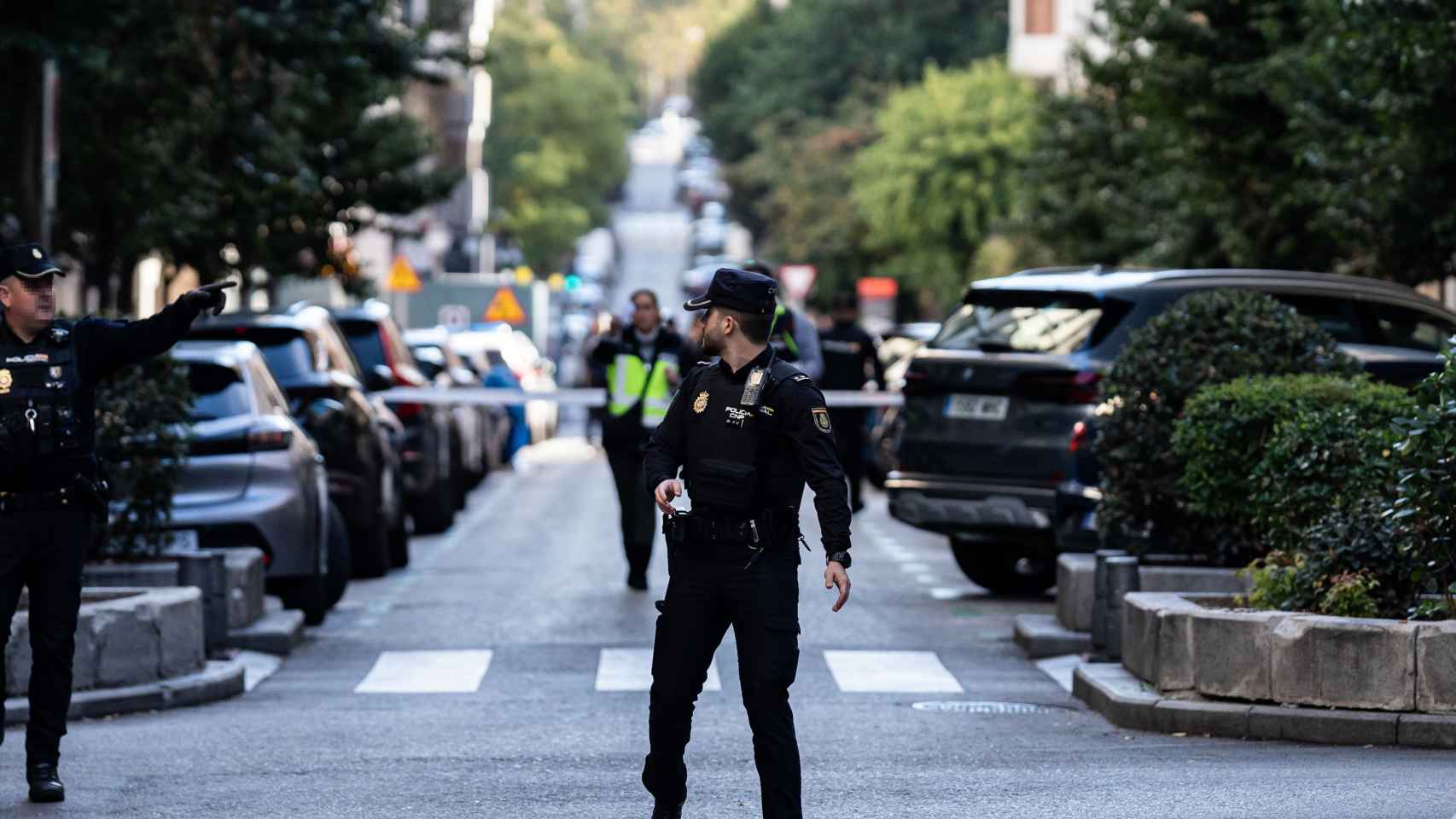 Escenario del tiroteo contra Aleix Vidal-Quadras en Madrid
