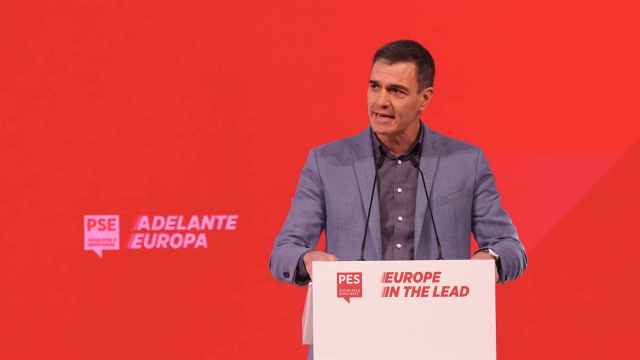 El presidente del Gobierno y secretario general del PSOE, Pedro Sánchez, durante el Congreso del Partido Socialista Europeo