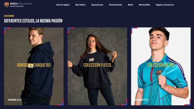 La página oficial del Barça para la venta de productos online