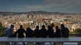 Un grupo de jóvenes en Barcelona