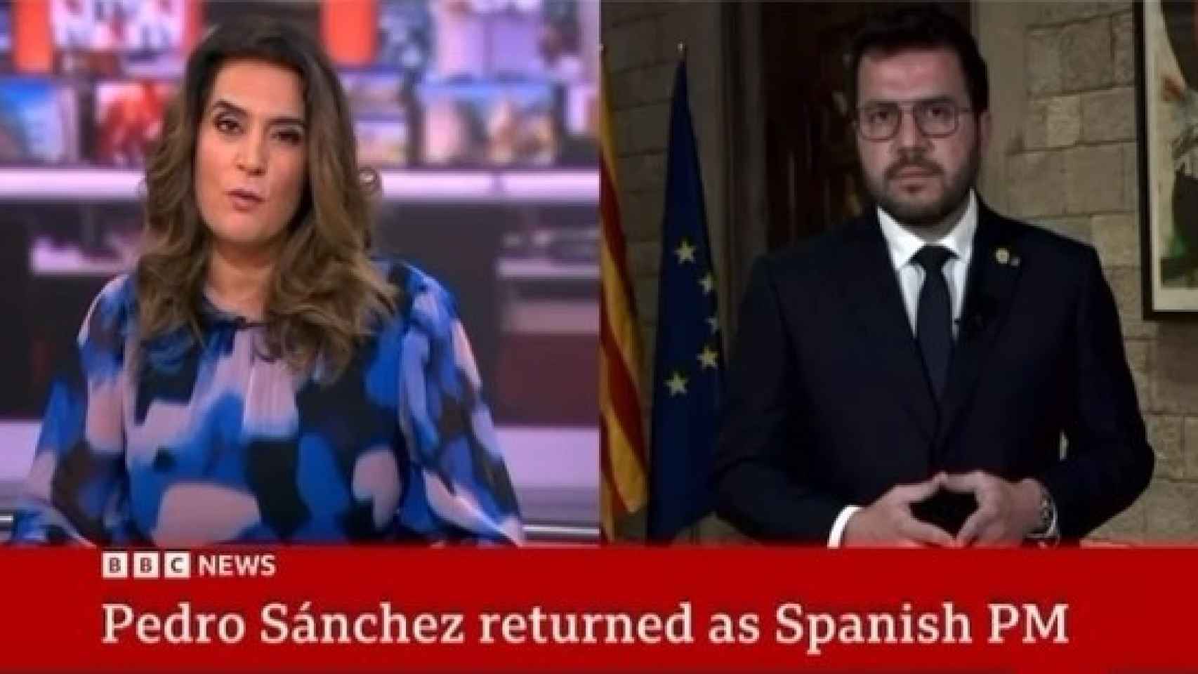 Pere Aragonès, entrevistado en la BBC tras apoyar la investidura de Pedro Sánchez