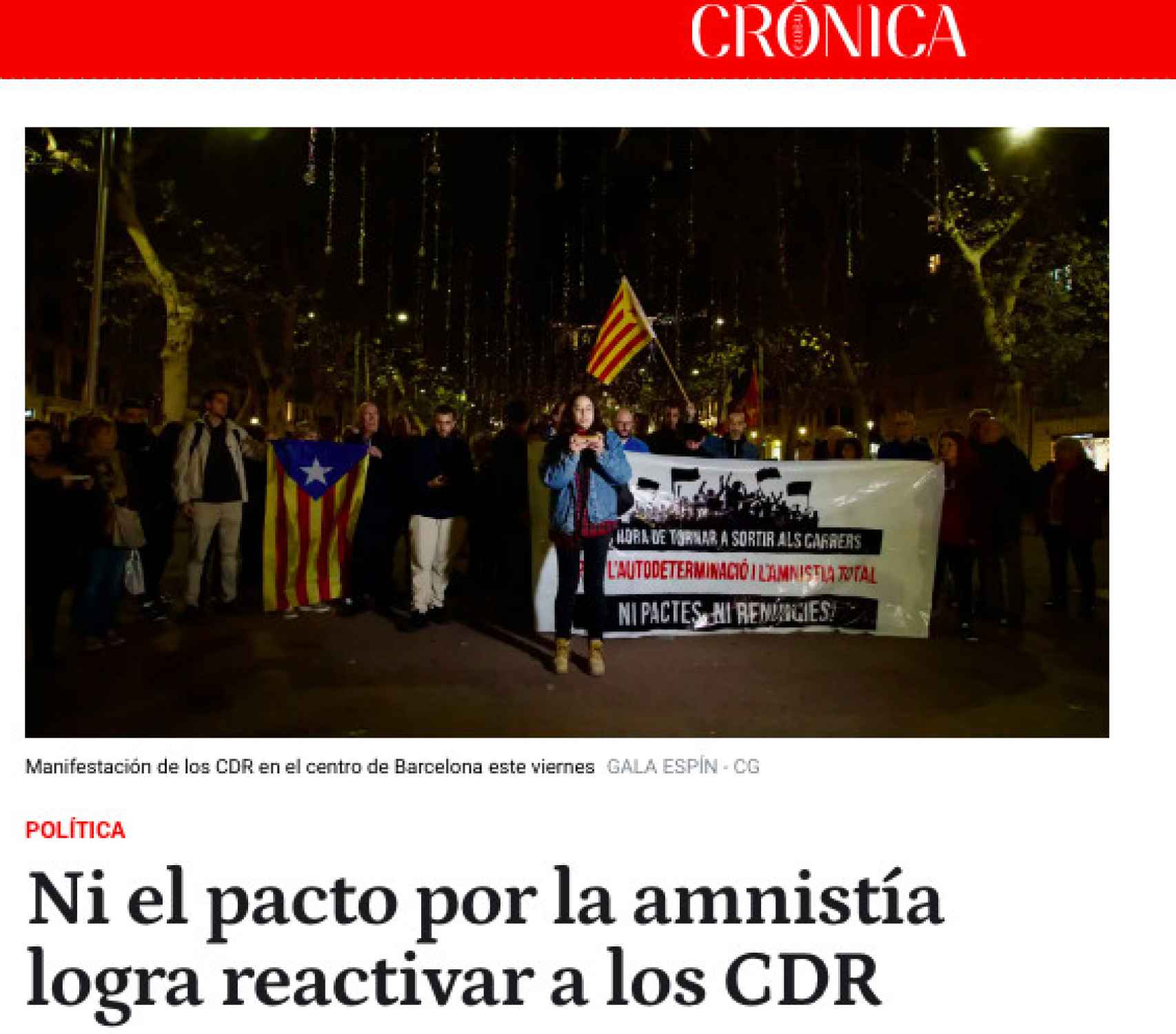 Crónica Global, 18 de noviembre de 2023