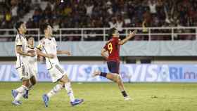 Marc Guiu anota el segundo gol del triunfo de España contra Japón