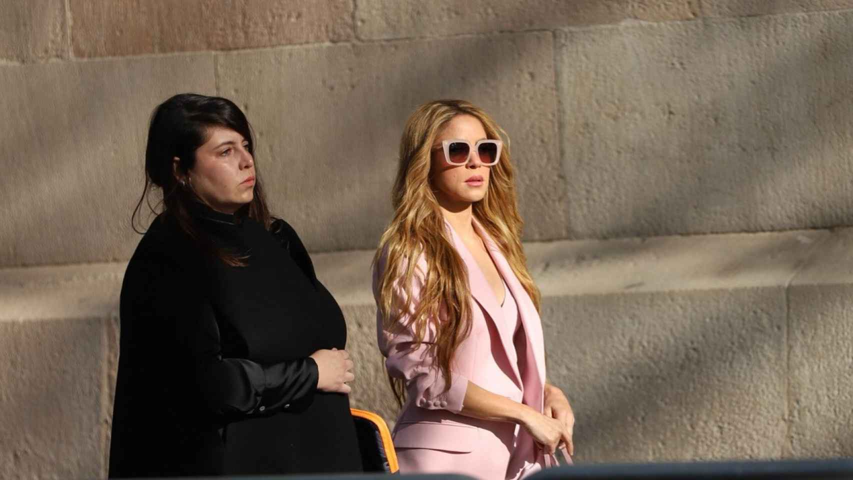 Shakira a su salida de la Ciudad de la Justicia de Barcelona