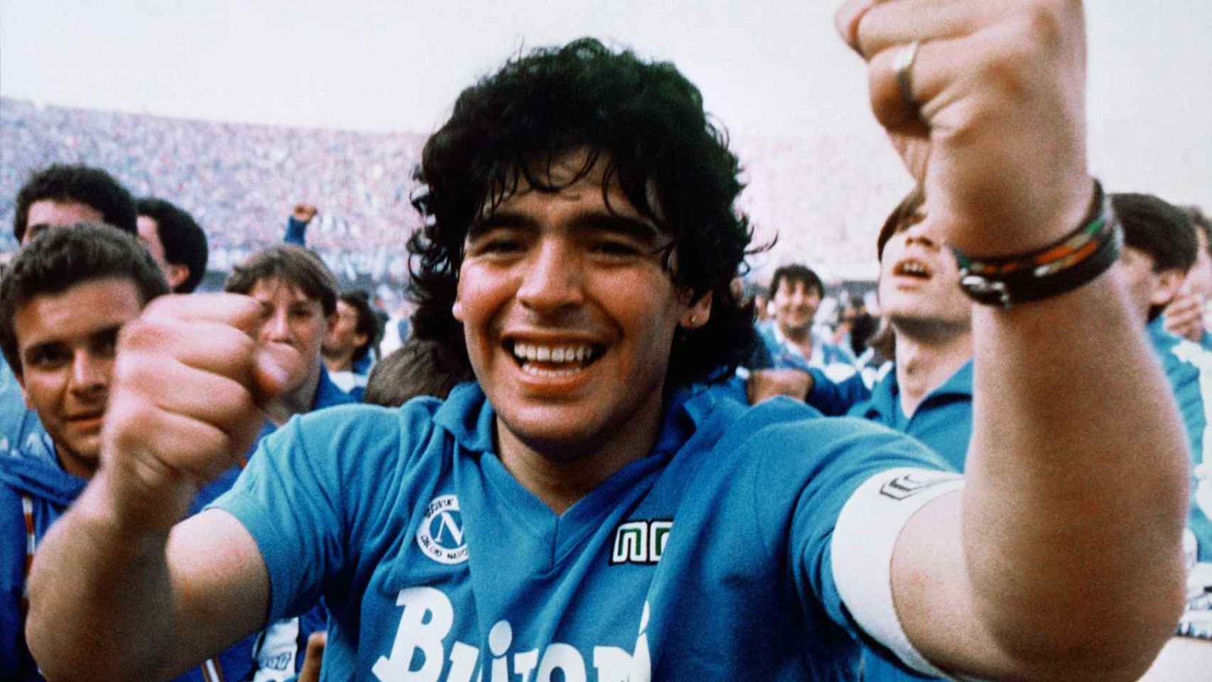 Maradona, tras ganar la Serie A con el Nápoles