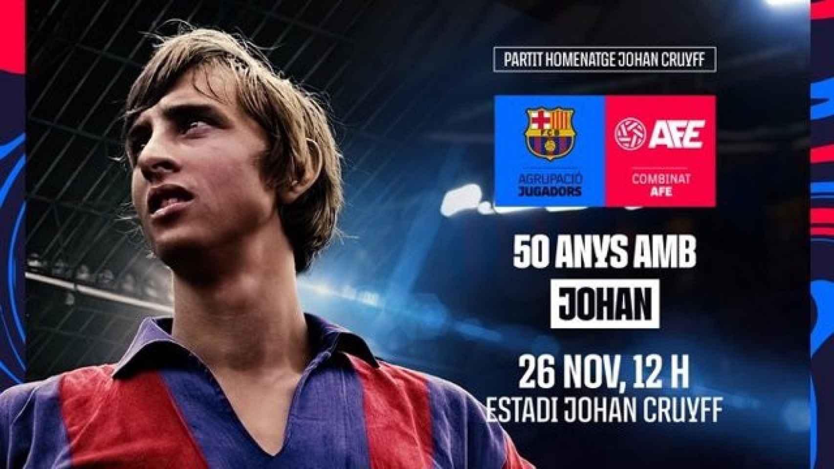 La publicidad del partido de homenaje a Johan Cruyff