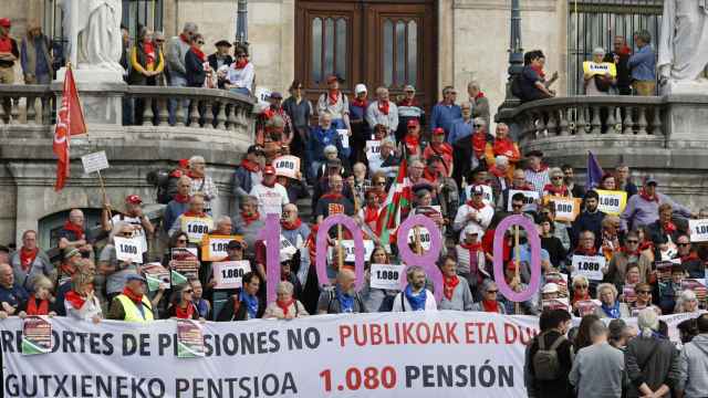 Pensionistas vascos: la semana de acciones concluye con la manifestacin de este sbado en Bilbao / EFE (Luis Tejido)