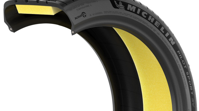 Neumático de Michelin con la espuma de poliuretano del proyecto 'Acoustic' / Michelin Vitoria