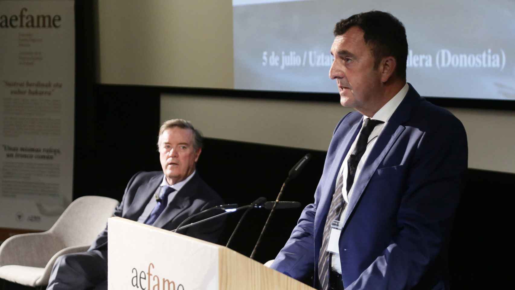 Andrés Sendagorta dio el relevo a José Miguel Lanzagorta, El presidente de la Asociación de AEFAME, como presidente de la Empresa Familiar de Euskadi, Andrés Sendagorta,