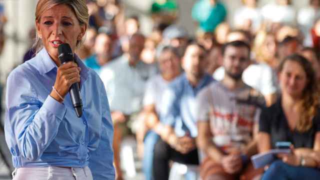 Yolanda Daz durante el acto de presentacin de 'Sumar' en Bilbao / Luis Tejido (EFE)