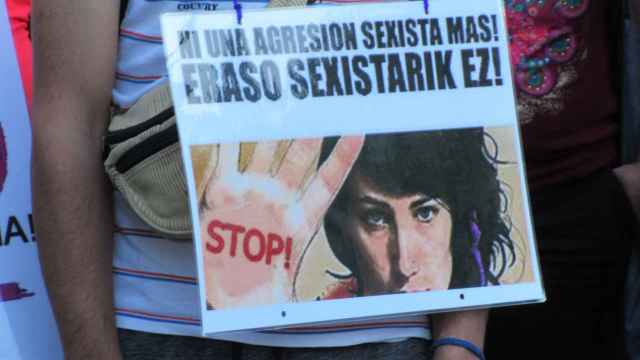 Manifestacin en de contra de la violencia hacia las mujeres en Euskadi. / EP