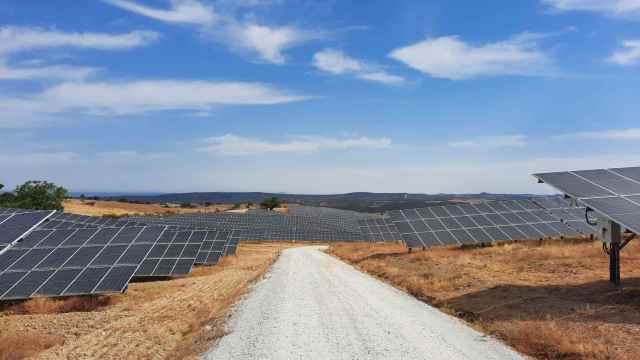 Instalacin de placas solares de Iberdrola en Cceres. / Iberdrola