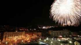 Fuegos artificiales durante las fiestas de Bilbao 2022. / EP