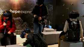 Tecnologa de la empresa de realidad virtual Virtualware en una exposicin en Mxico / CV