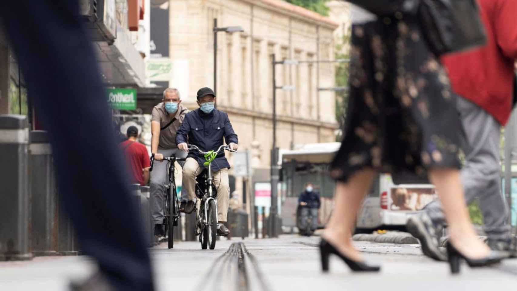 Las bicicletas son habituales en las calles de Vitoria. / Efe